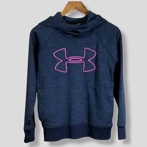 Under Armour Ladies Hoodie Size XS Blue/Pink Coldgear Loose Fit